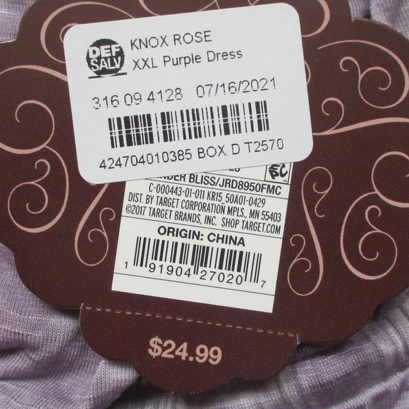 Knox Rose Purple Tie-Dye Sleeveless Dress Size XL-XXL - Picture 4 of 8